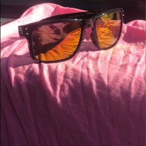 Original Black on black gloss frame orange lense Oakleys